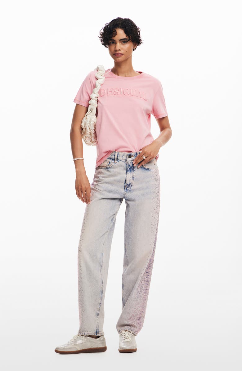 Desigual Brandy Embellished Cotton Graphic T-Shirt, Alternate, color, 