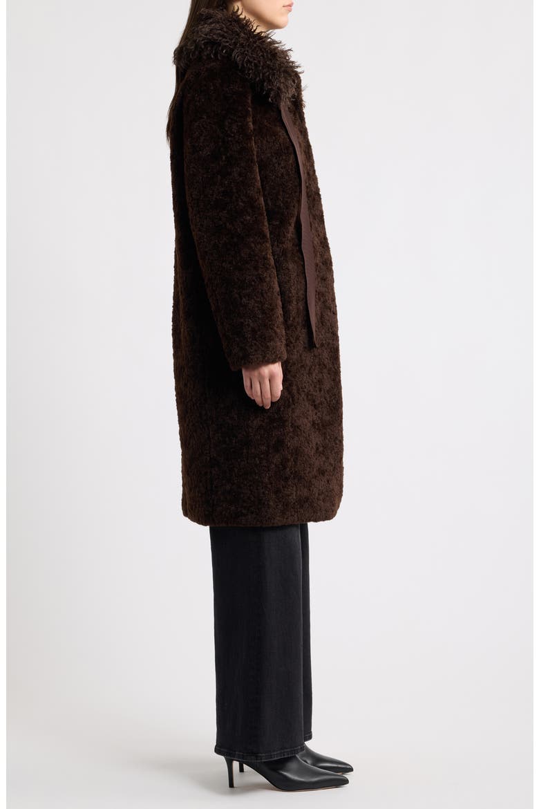Miranda Faux Fur Coat, Alternate, color, ESPRESSO