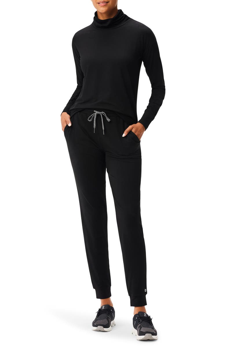 NZ ACTIVE by NIC+ZOE Brushed Flow Scrunch Neck Top, Alternate, color,