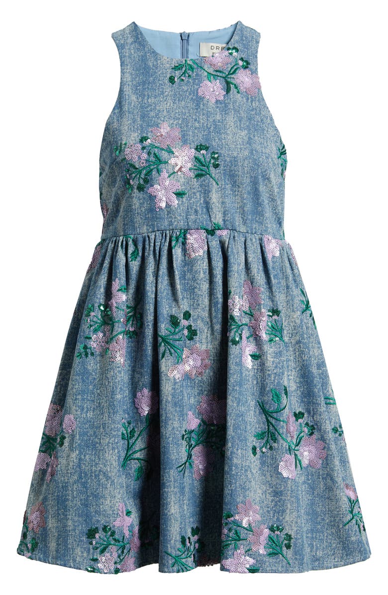 Sister Jane Azul Sequin Minidress, Alternate, color, Blue