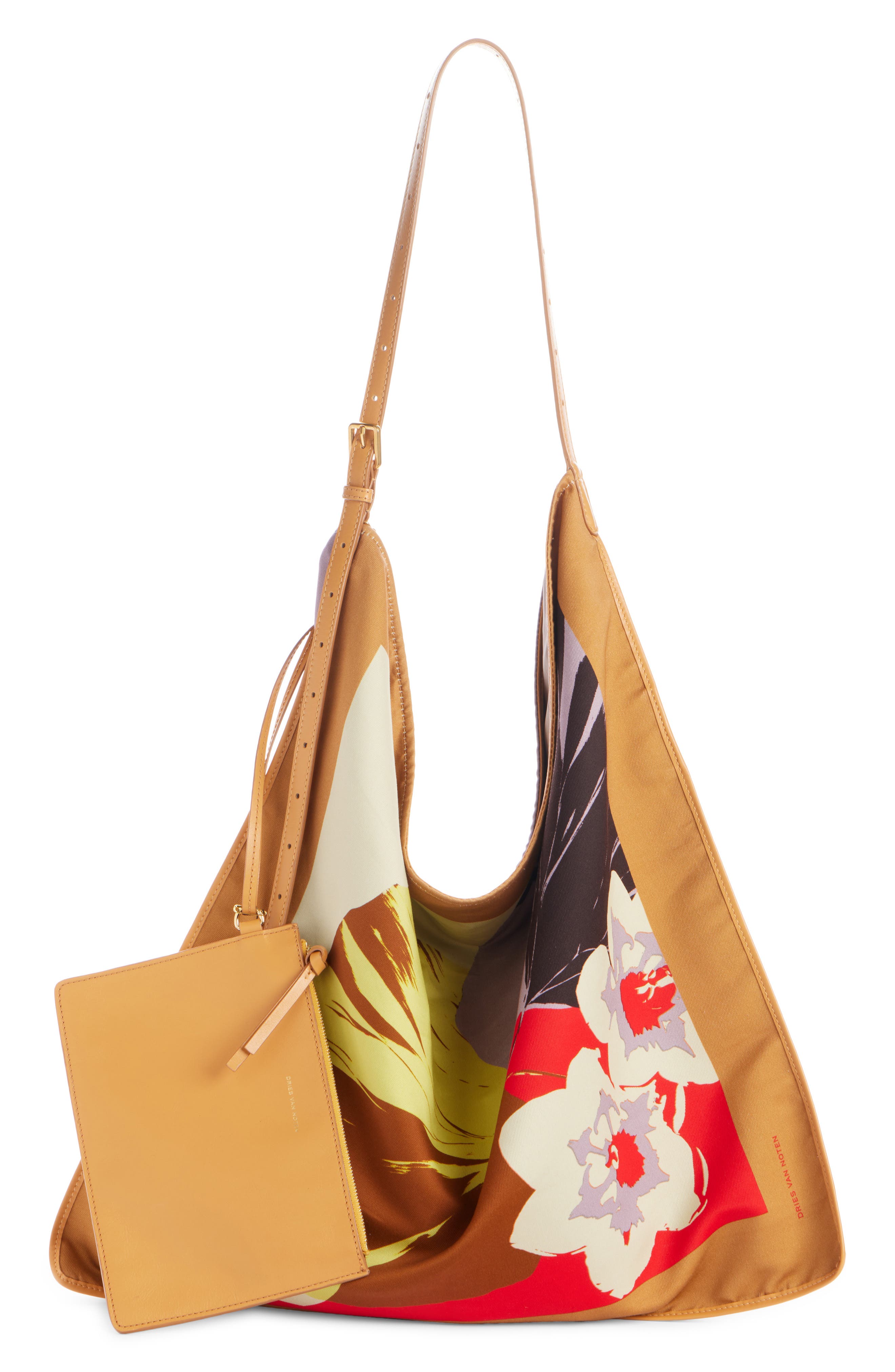 Dries Van Noten Floral Print Canvas Tote, Alternate, color, 