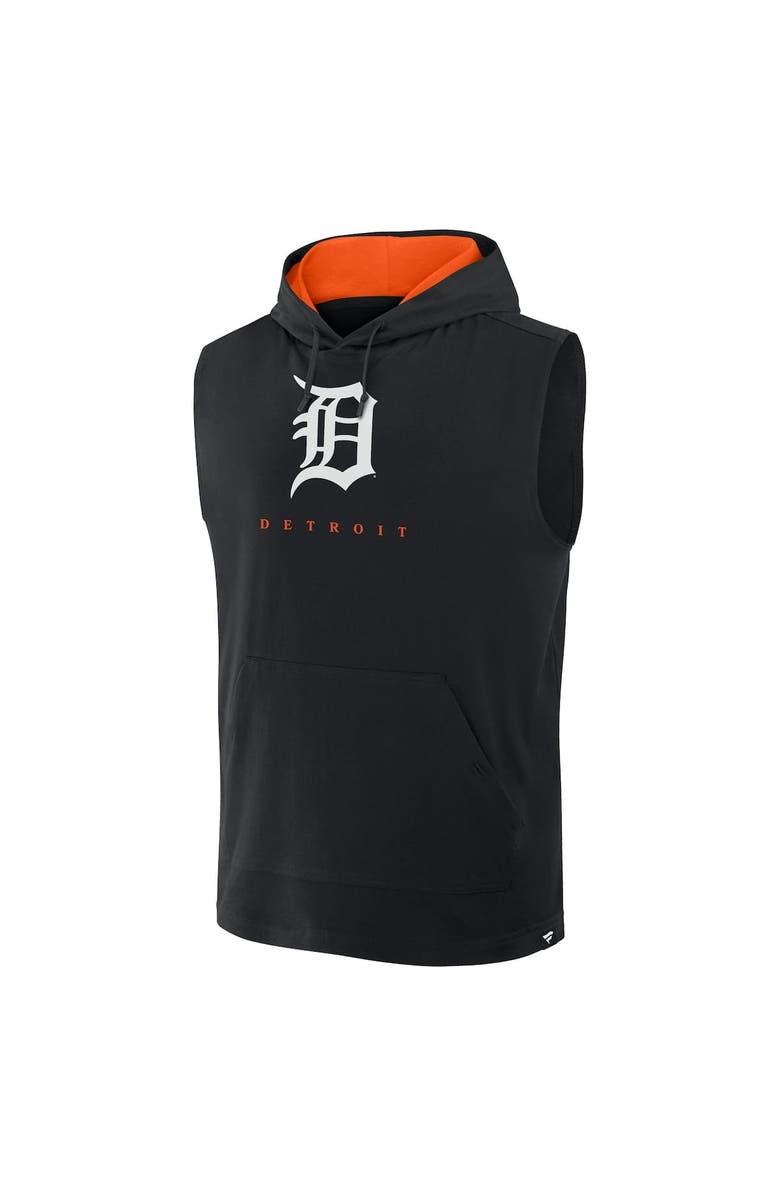 FANATICS Men's Fanatics Black Detroit Tigers Fire Speed Sleeveless Pullover Hoodie, Alternate, color, Black