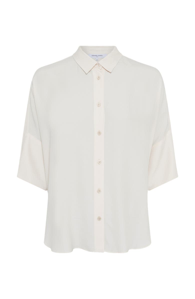 GERARD DAREL Cirae 3/4 Sleeve Oversized Shirt, Alternate, color, Pink Beige