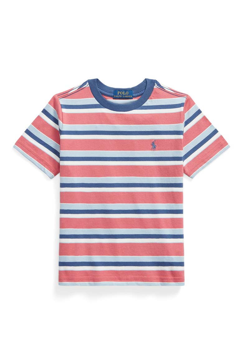 Kids' Stripe Cotton T-Shirt, Main, color, ADIRONDACK BERRY MULTI