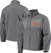 DUNBROOKE Men's Dunbrooke Graphite Cleveland Browns Circle Zephyr Softshell Full-Zip Jacket