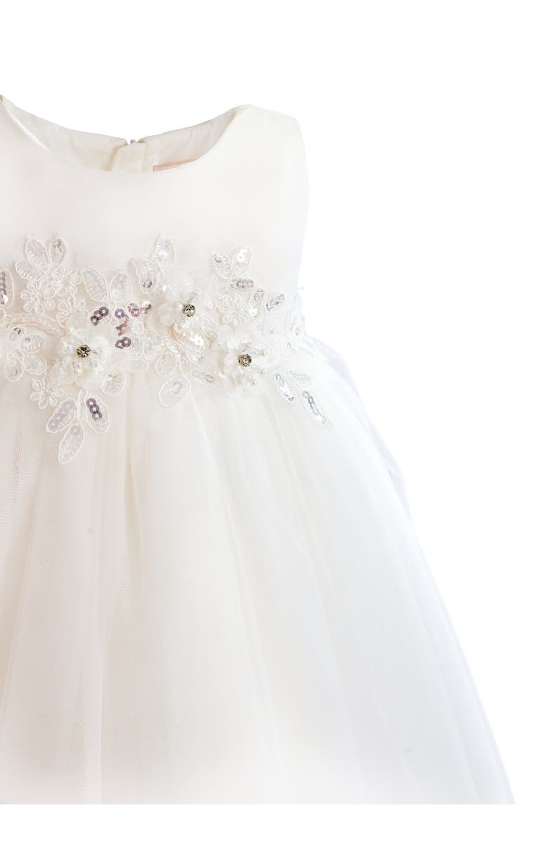 Tulleen Ribbon Bloom Gown, Alternate, color, White