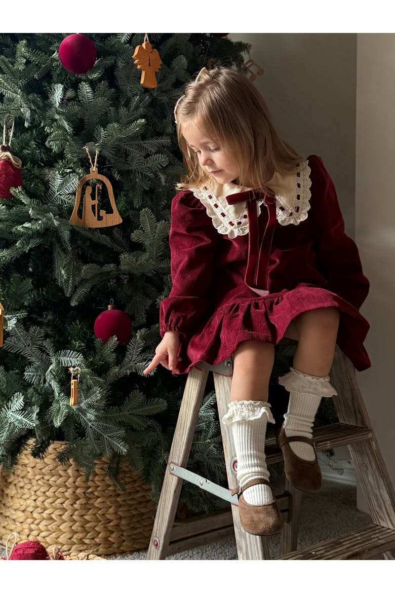The Ophelia Dress, Alternate, color, Mulberry Corduroy