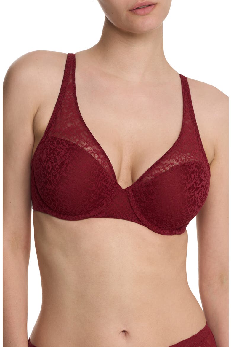 Pretty Smooth Full Fit Smoothing T-Shirt Bra, Main, color, DARK RED