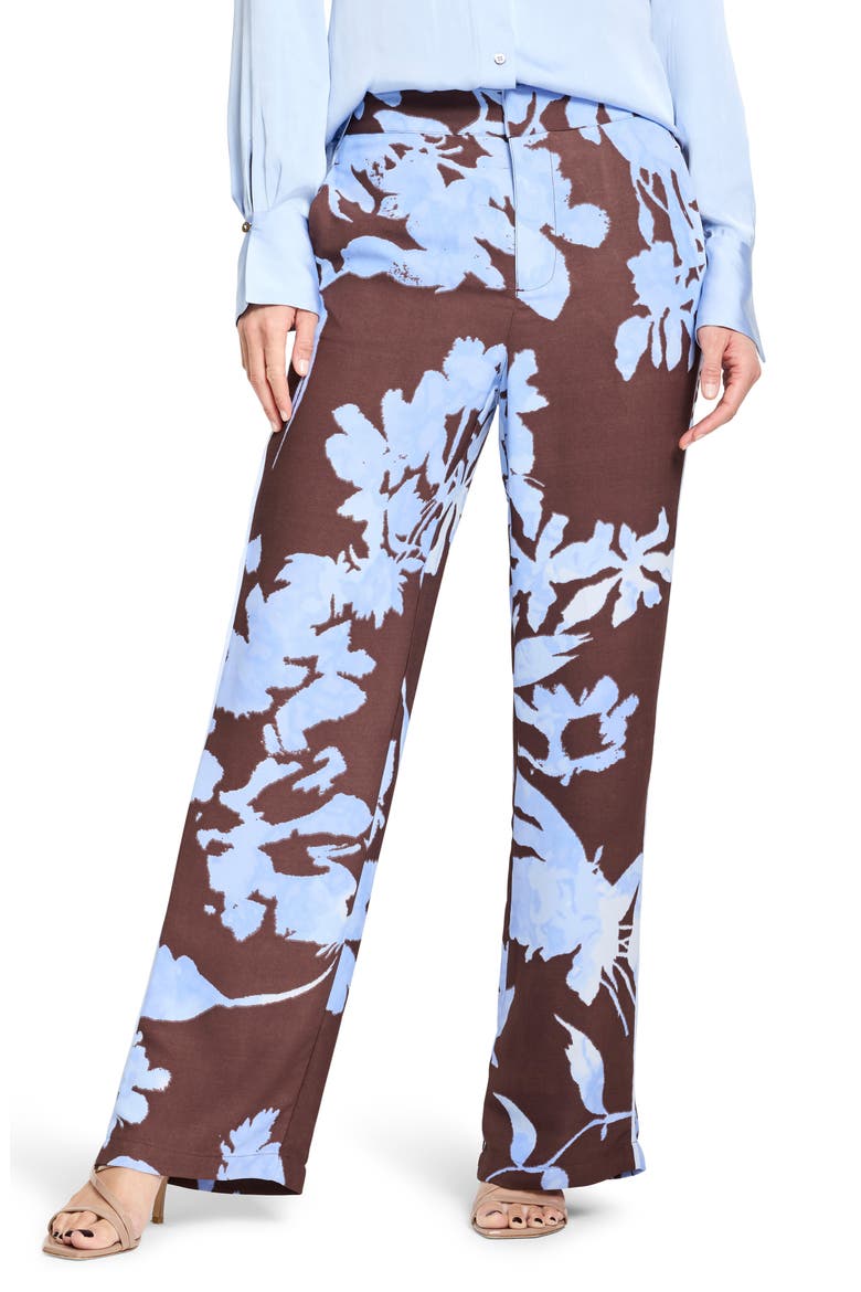 Eliot Blossom Wide Leg Pants, Main, color, BROWN MULTI