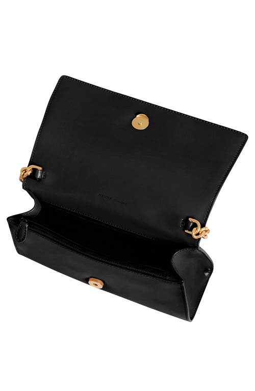 Rebecca Minkoff Curb Link Leather Crossbody Bag In Black