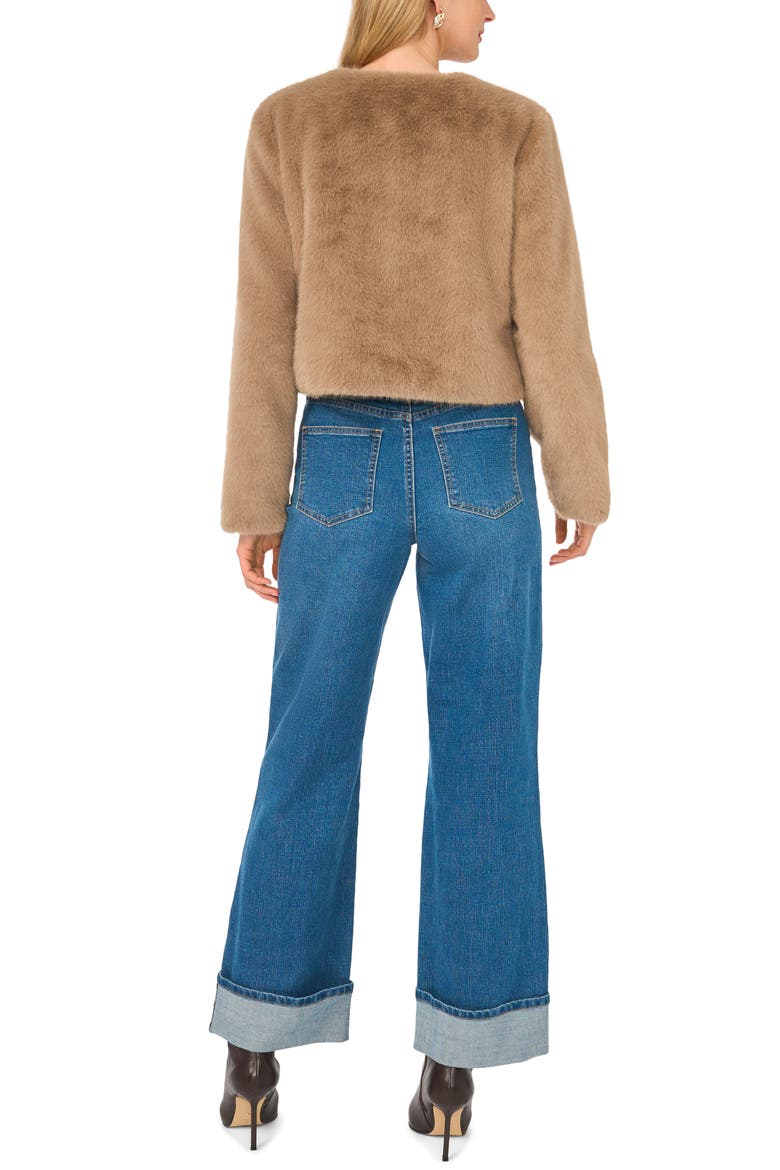 Faux Fur Jacket, Alternate, color, SAVANNAH TAN