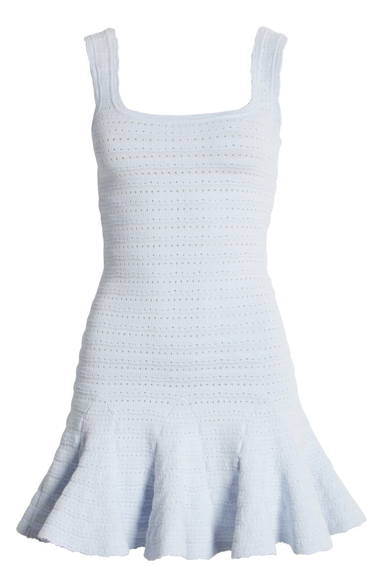 LoveShackFancy Maryanne Pointelle Minidress, Alternate, color, Morning Sky