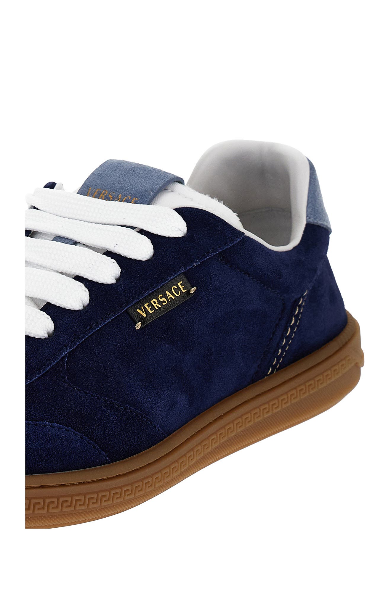 Versace First Line Greca Court Low Top Sneaker, Alternate, color, Marine Celeste