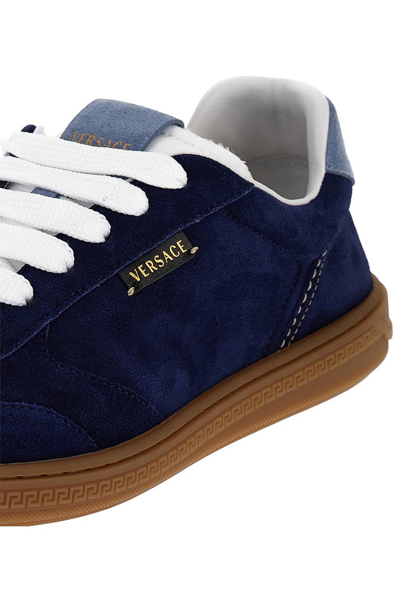 Versace First Line Greca Court Low Top Sneaker, Alternate, color, Marine Celeste