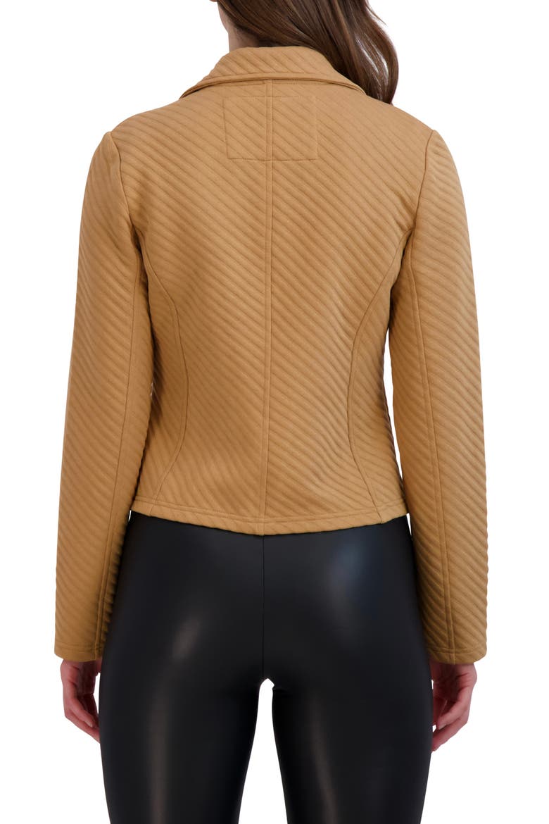 Linear Knit Moto Jacket, Alternate, color, HAZELNUT