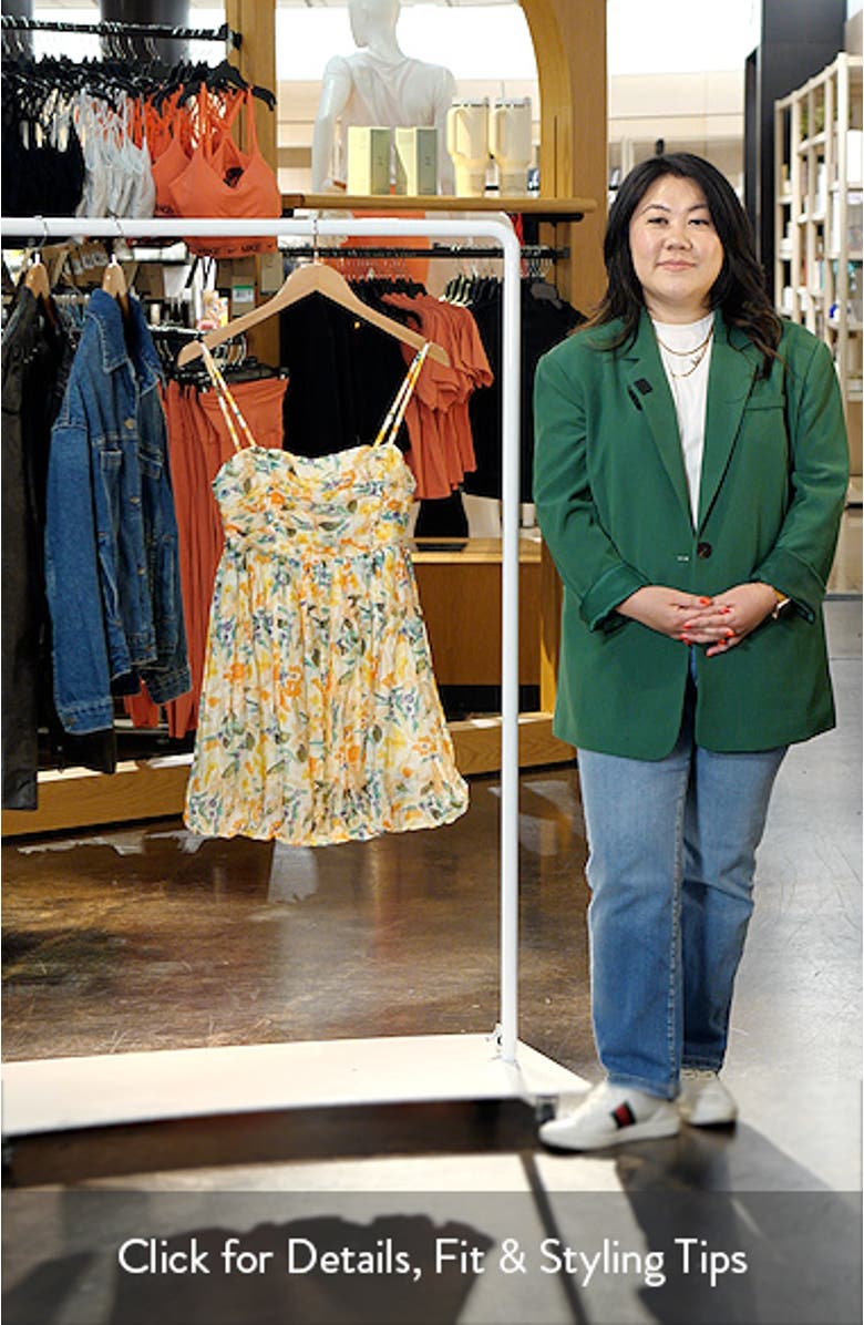 Floral Bubble Hem Minidress, sales video thumbnail