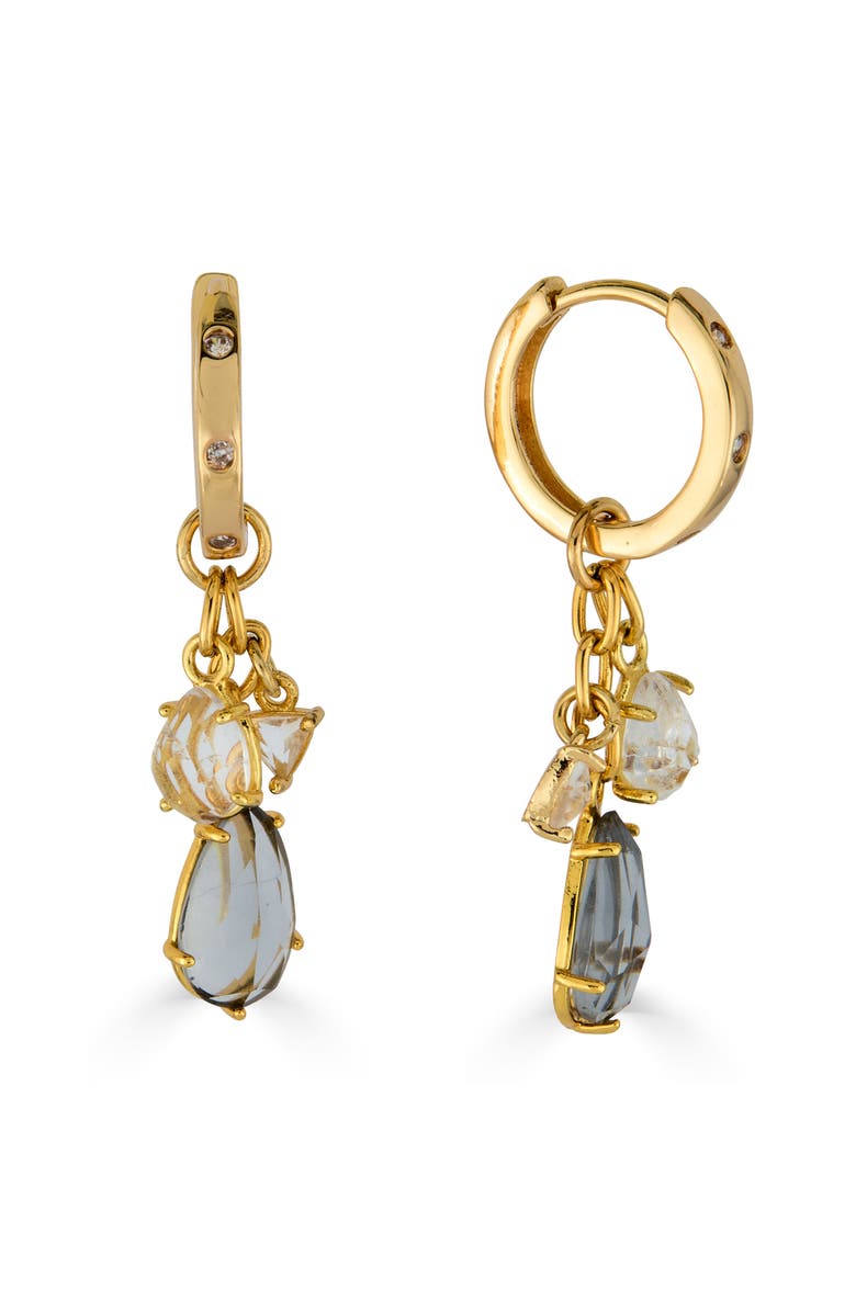 Loni Paul Jewelry Gemstone Charm Huggie Earrings, Main, color, Gold