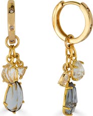 Loni Paul Jewelry Gemstone Charm Huggie Earrings