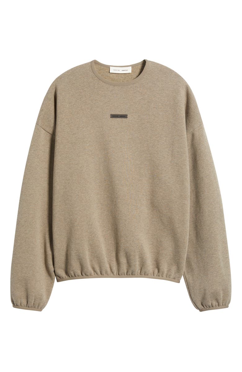 Fear of God Essentials Modern Fit Fleece Crewneck Sweatshirt, Alternate, color, Homestead Heather