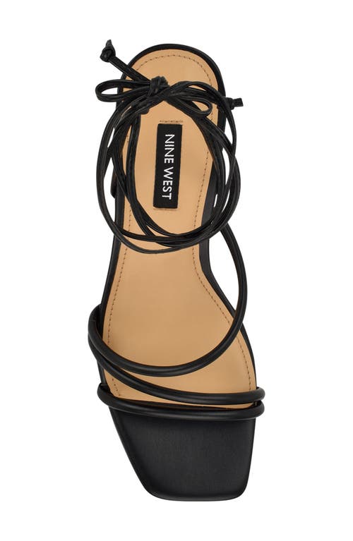 Nine West Hendy Ankle Wrap Sandal In Black