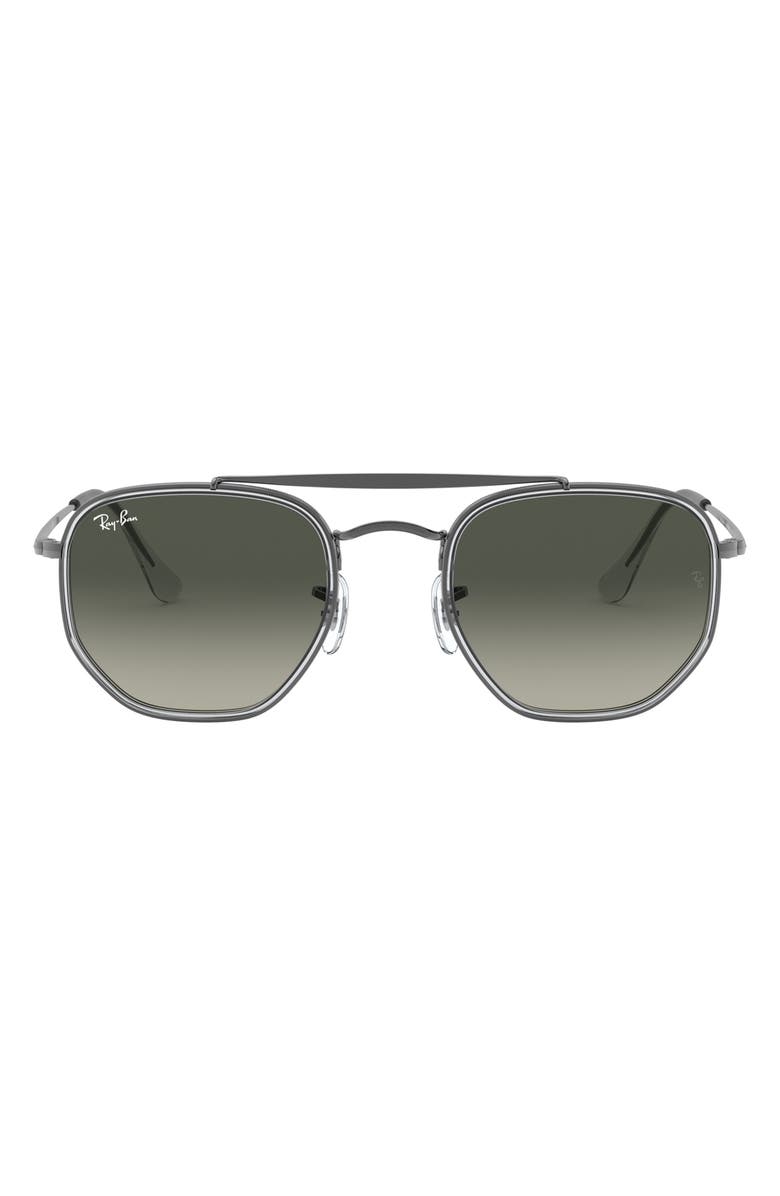 Ray-Ban 52mm Aviator Sunglasses, Main, color, Gunmetal