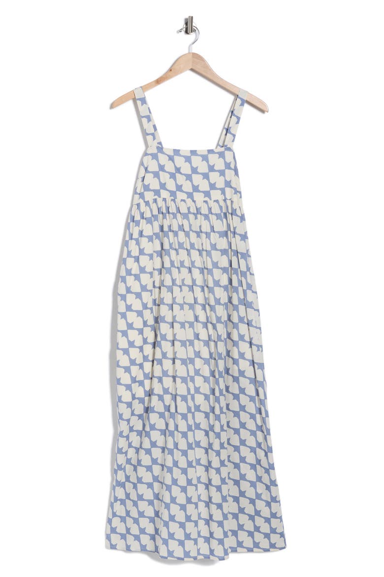 Square Neck Maxi Dress, Alternate, color, BLUE- IVORY AZAR GEO