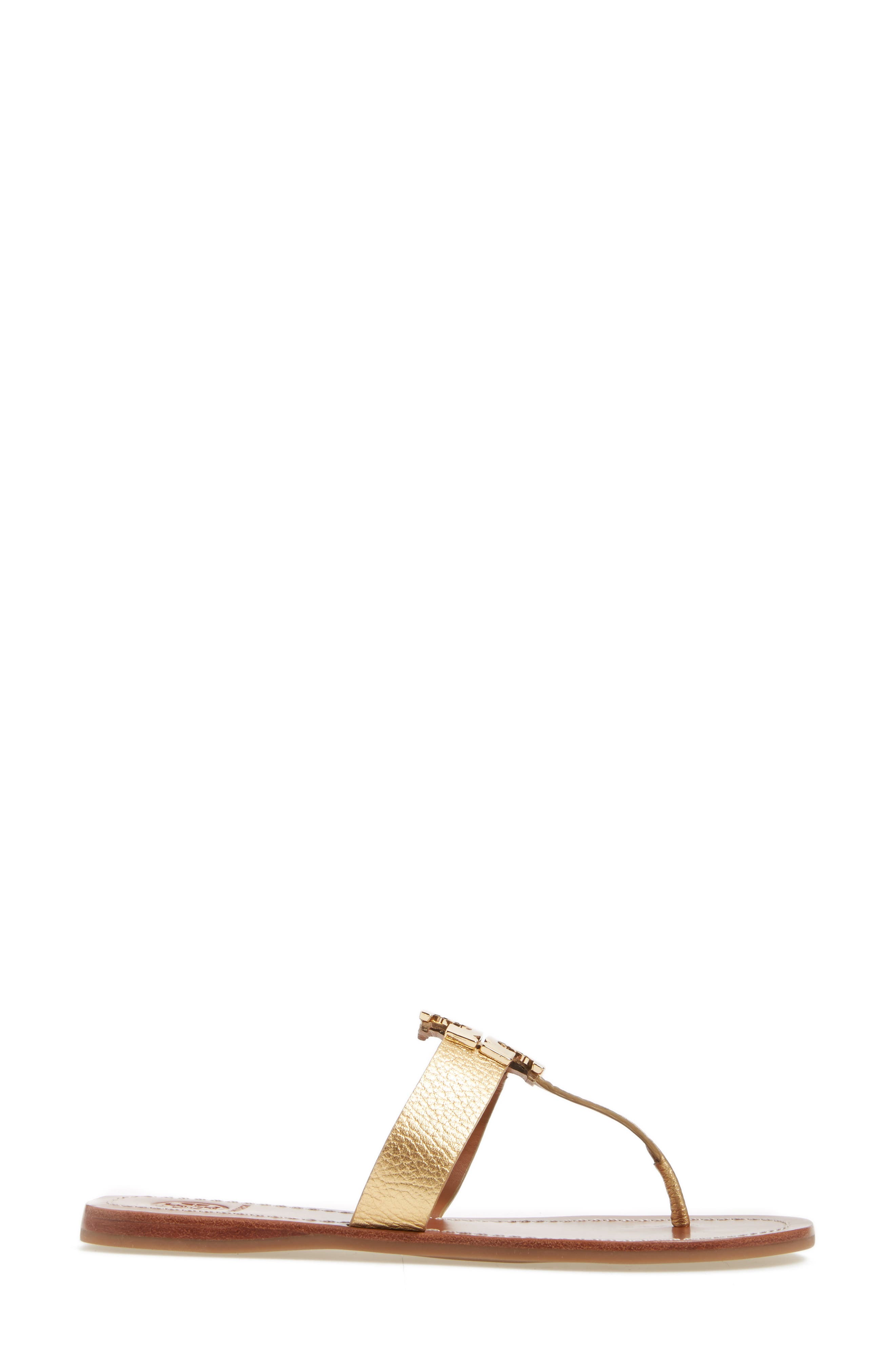 'Moore' Leather Thong Sandal, Alternate, color, GOLD METALLIC TUMBLED LEATHER