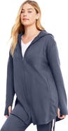 June + Vie Zip-Up French Terry Hoodie