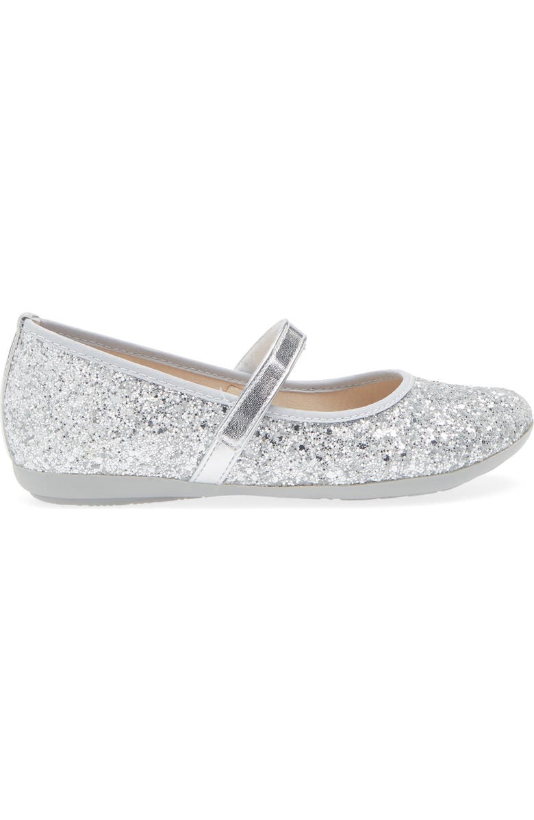 CHILDRENCHIC Kids' Estrella Mary Jane Flat, Alternate, color, Silver Sparkle