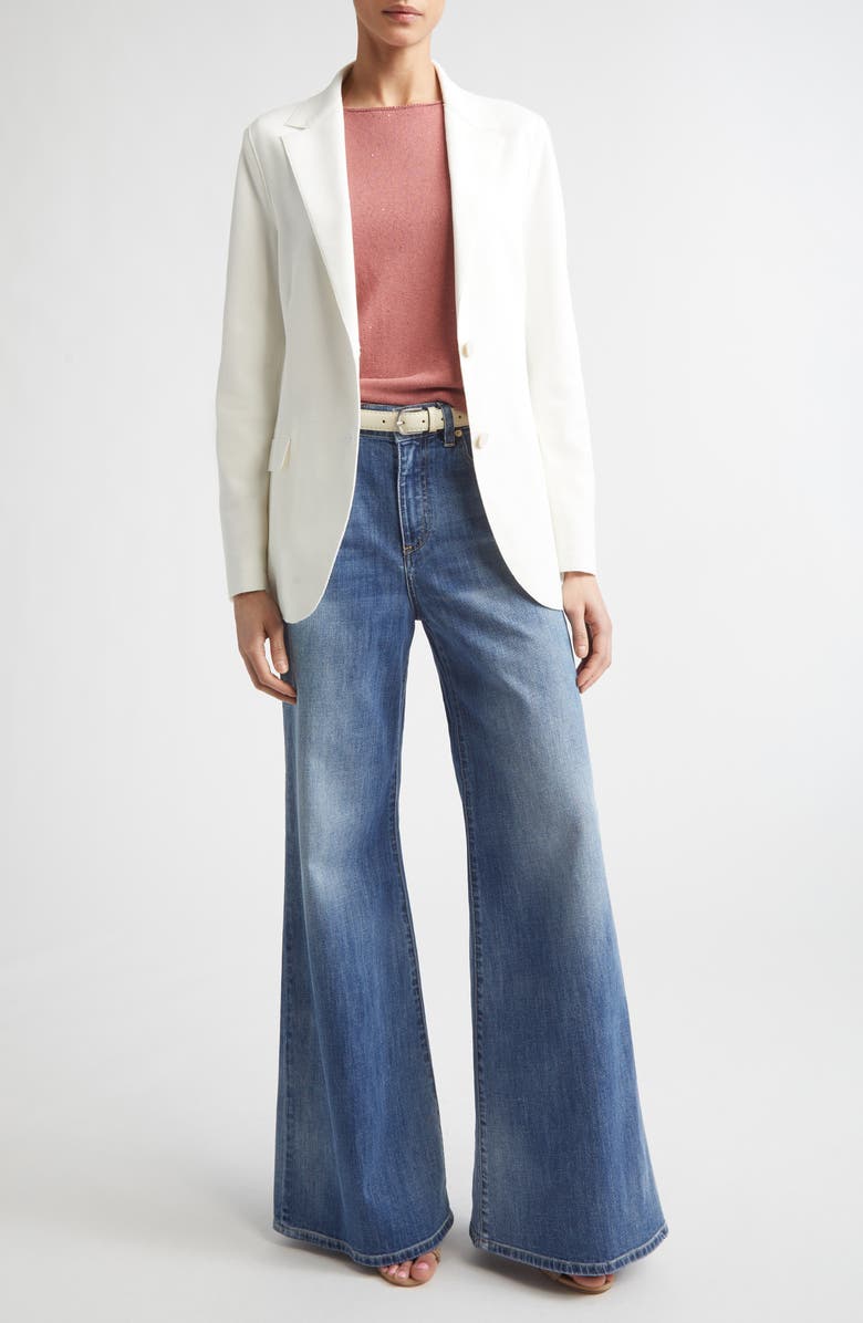 Eleventy Double Breasted Blazer, Alternate, color, White