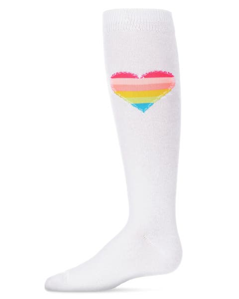 Neon Stitched Heart Knee High Sock (Little Kid & Big Kid)