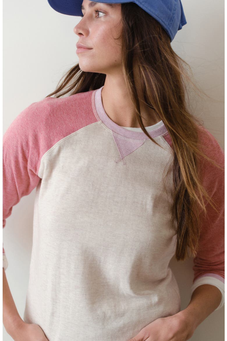 Varsity Raglan Sweatshirt, Alternate, color, POPPY