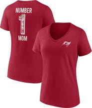 FANATICS Women's Fanatics Branded Red Tampa Bay Buccaneers Team Mother's Day V-Neck T-Shirt