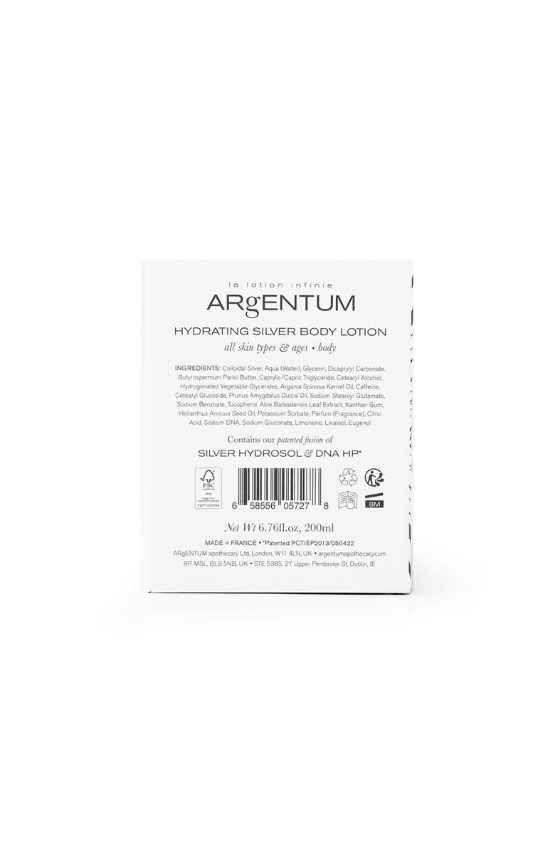 ARgENTUM La Lotion Infinie Hydrating Silver Body Lotion, Alternate, color, NO COLOR