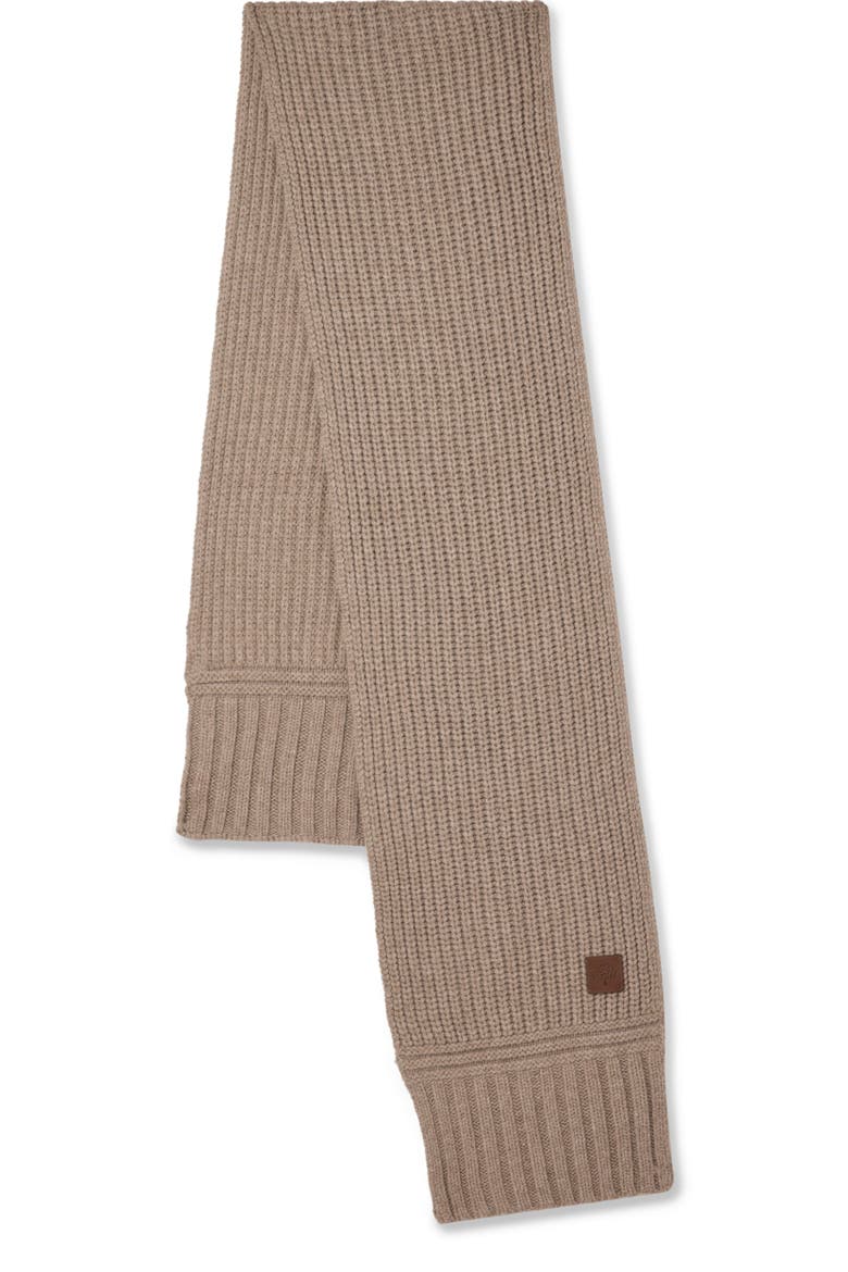 Chunky Ribbed Scarf, Main, color, Oat