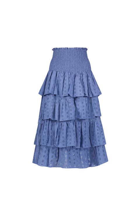 Karmin Womens Ruffle Skirt