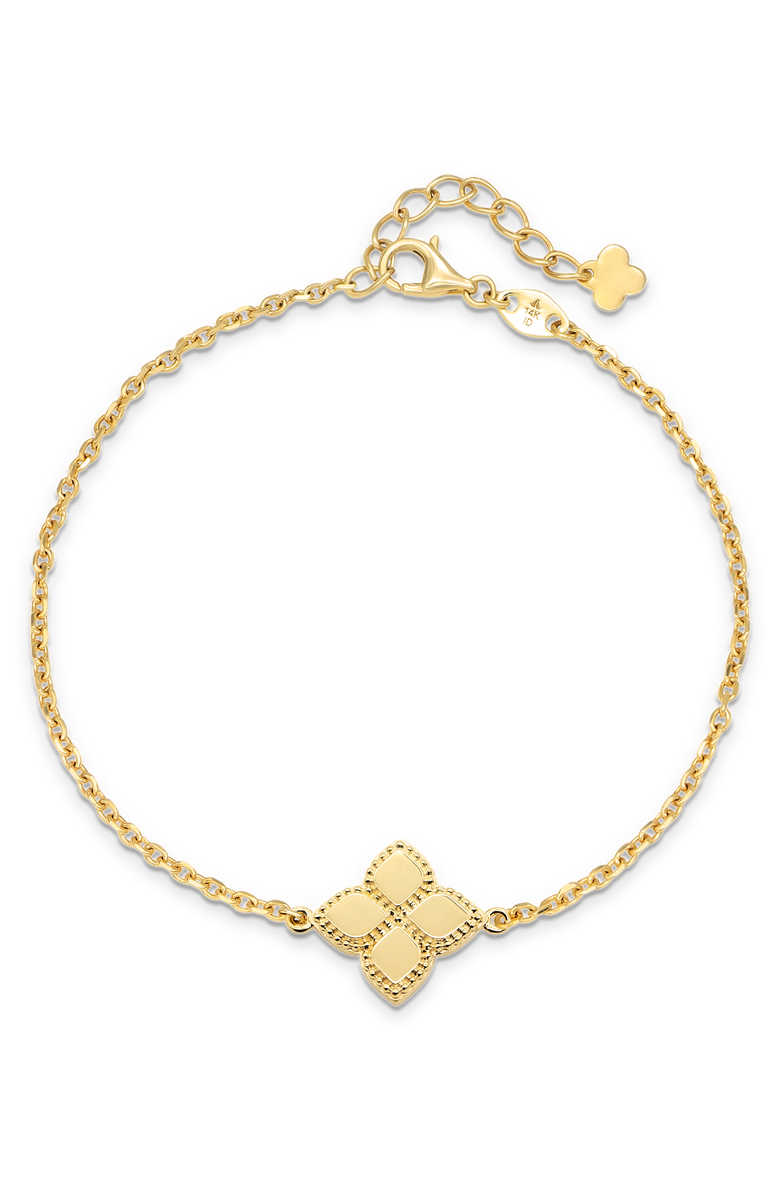 DEVATA Clover Chain Bracelet in 14K Gold, 12mm, Main, color, Yellow Gold