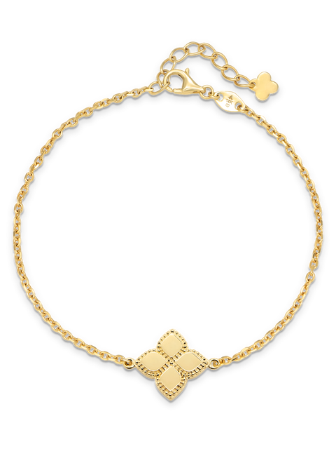 Clover Chain Bracelet in 14K Gold, 12mm