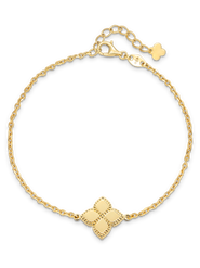DEVATA Clover Chain Bracelet in 14K Gold, 12mm