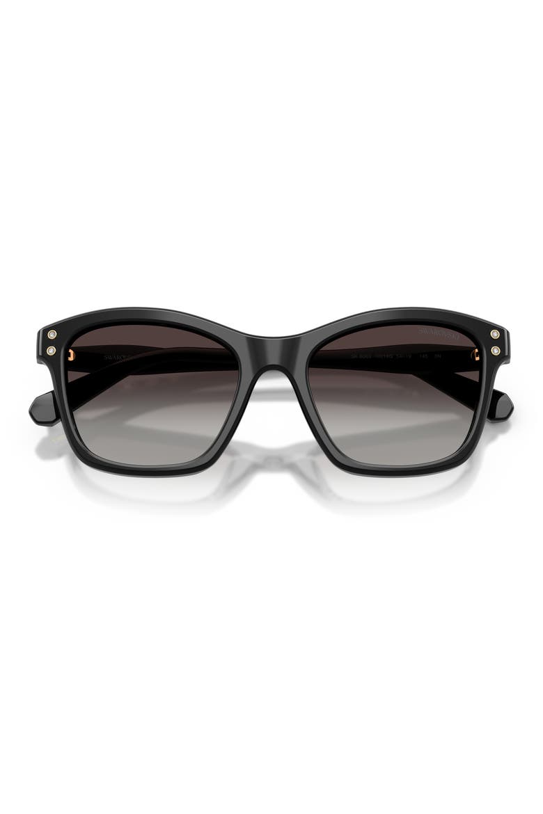 54mm Gradient Square Sunglasses, Alternate, color, BLACK / GRADIENT GREY
