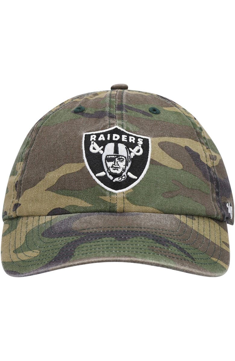 '47 Men's '47 Camo Las Vegas Raiders Woodland Clean Up Adjustable Hat, Alternate, color,