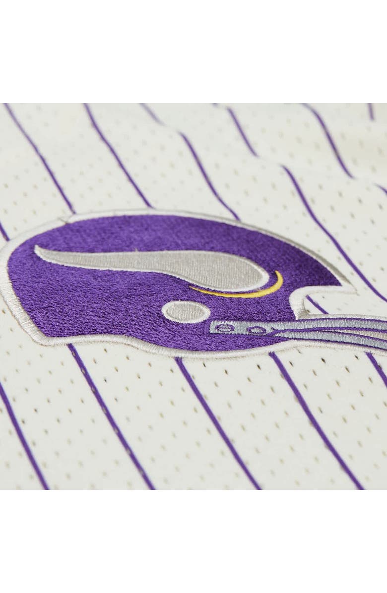Mitchell & Ness Men's Mitchell & Ness Cream Minnesota Vikings Vintage Logo Final Seconds Full-Button Mesh Top, Alternate, color, Cream