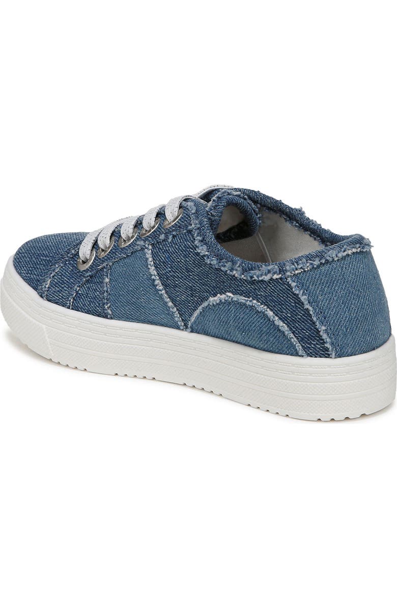 Blowfish Malibu Kids' Supersmile Denim Fray Platform Sneaker, Alternate, color, Denim Blue