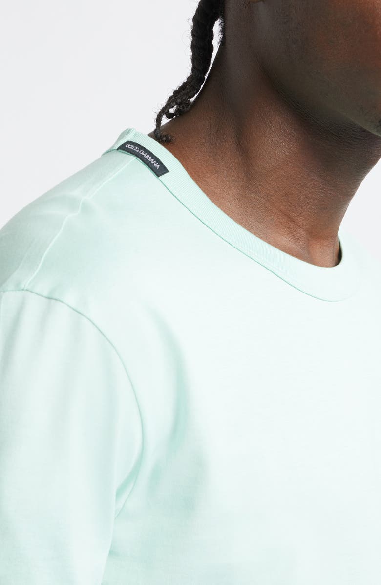 Dolce&Gabbana Logo Cotton Jersey T-Shirt, Alternate, color, V0234 Verde Acqua