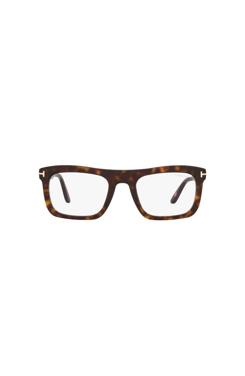 TOM FORD 52mm Rectangle optical glasses, Alternate, color, Tortoise