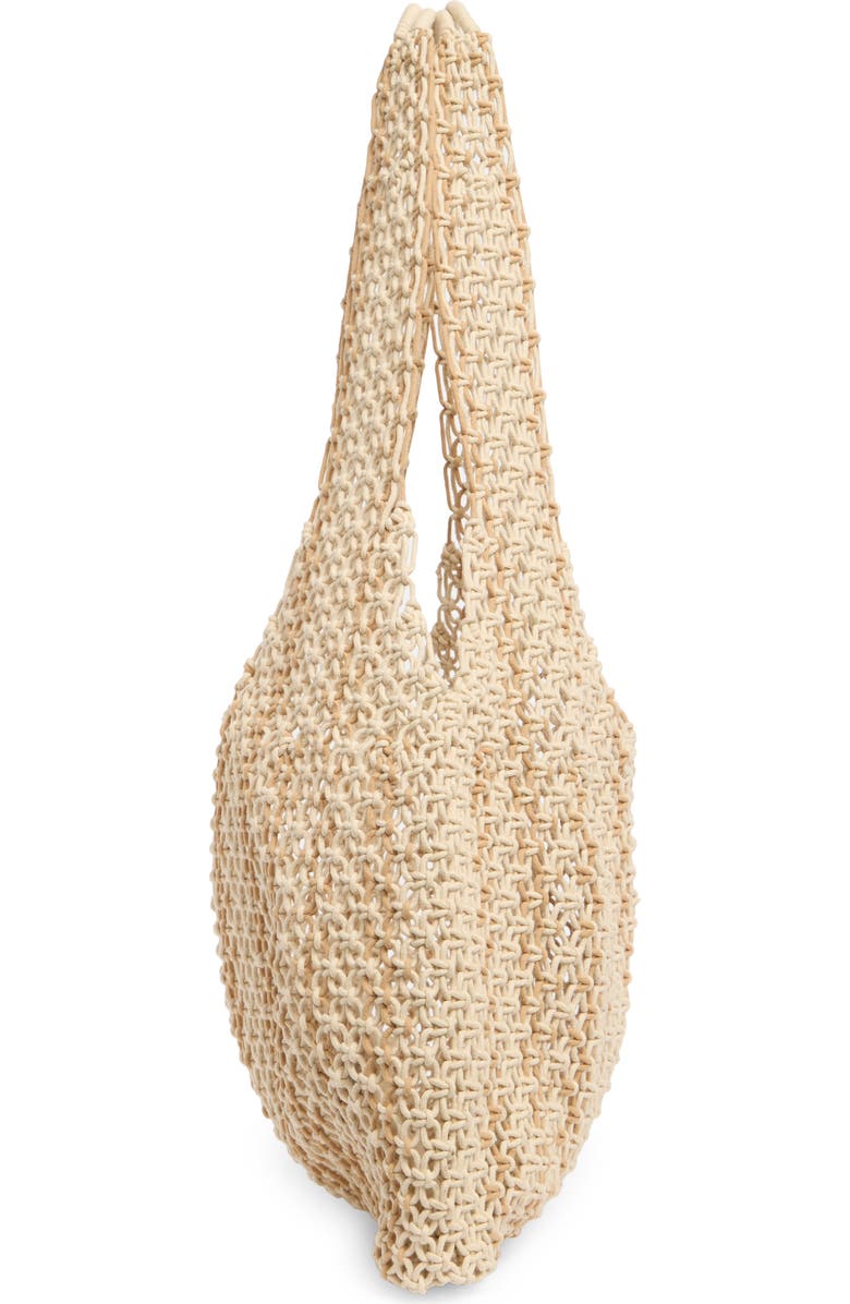 Collection XIIX Natural Stripe Macramé Large Tote Bag, Alternate, color,