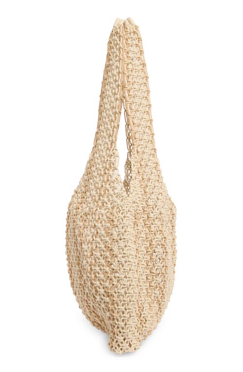 Collection Xiix Natural Stripe Macramé Large Tote Bag