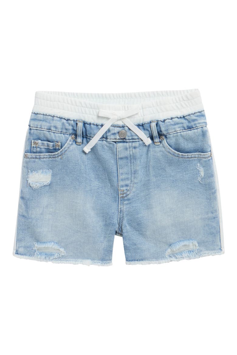 Kids' Drawstring Waist Denim Shorts, Main, color, LIGHT INDIGO