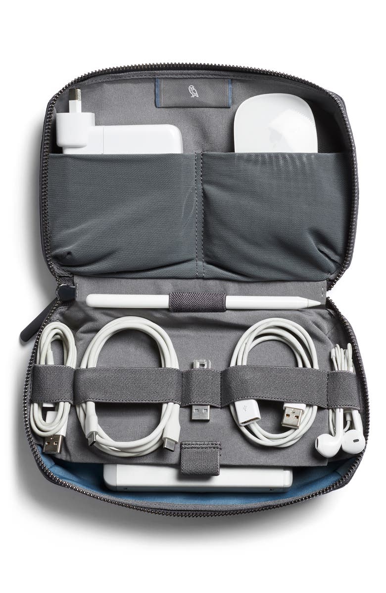 Bellroy Water Resistant Recycled Polyester & Recycled Nylon Tech Case, Alternate, color, Black