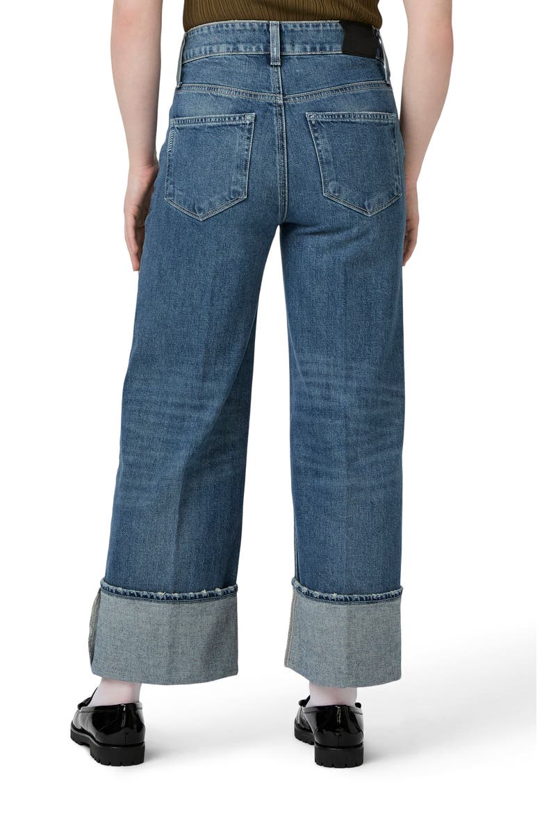 Sasha Cuffed High Waist Ankle Wide Leg Jeans, Alternate, color, BLUE NOTE DISTRESSED